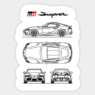 Supra MK5 (GR Supra) Blueprint Sticker